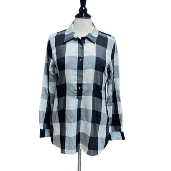 Multiples Tops - Multiples Black & White Long Sleeve Tunic Top Size XS